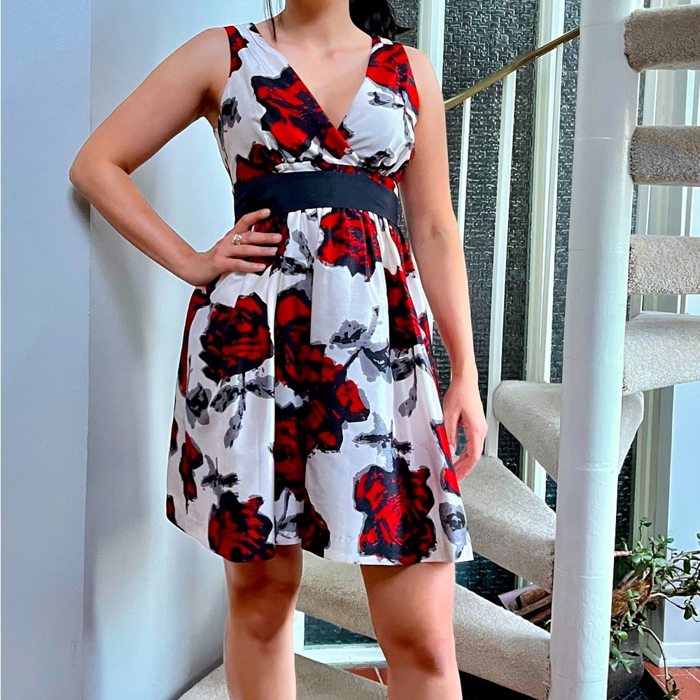 Vintage floral print cocktail dress